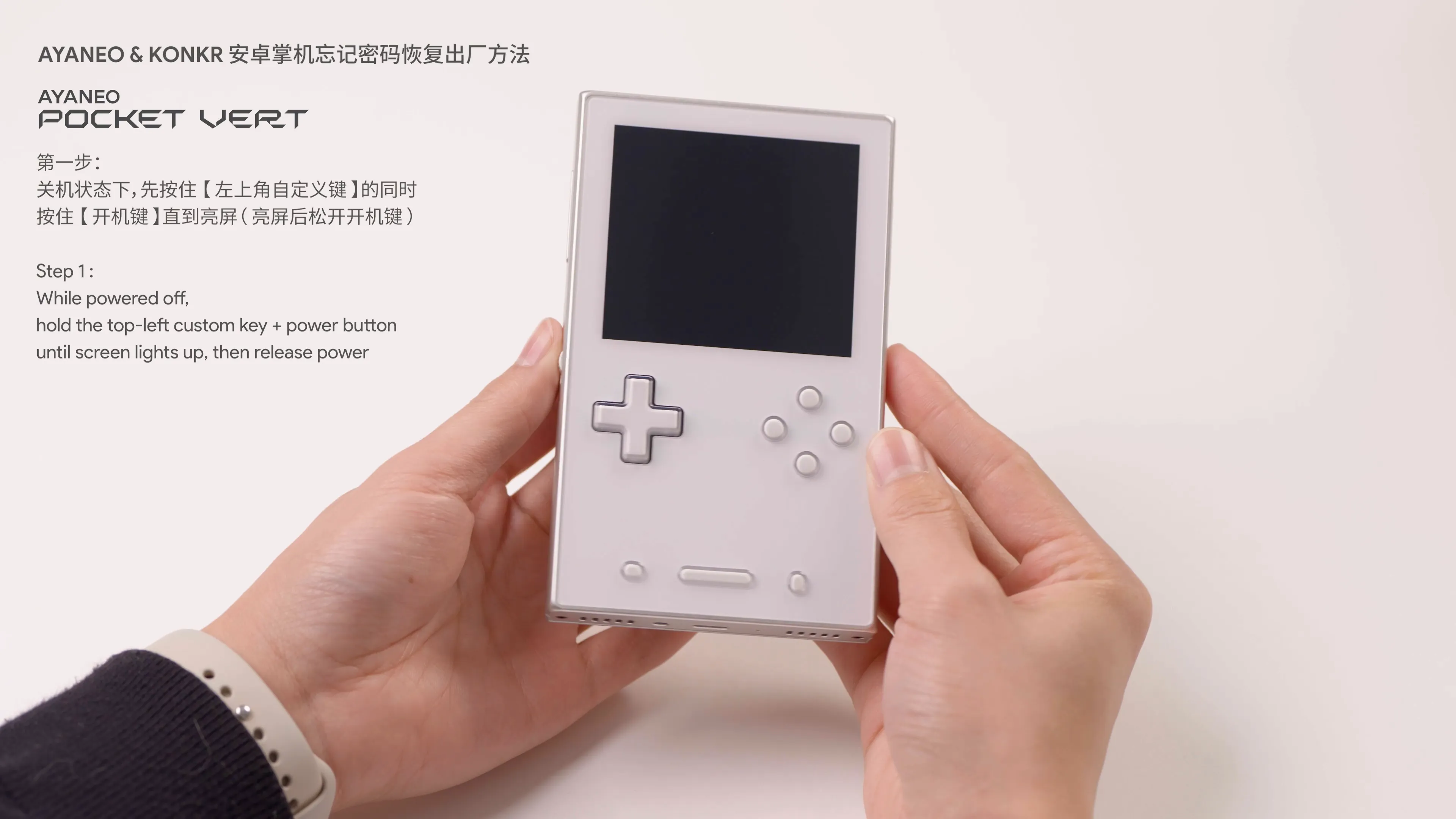 AYANEO Pocket VERT 一键还原教程
